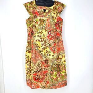 Liz Claiborne Polyester Lined Dress With Cap Sleeves Size 12